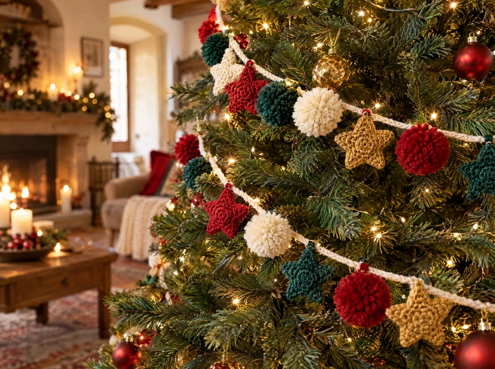 Collezione Ghirlande per l'albero all'uncinetto